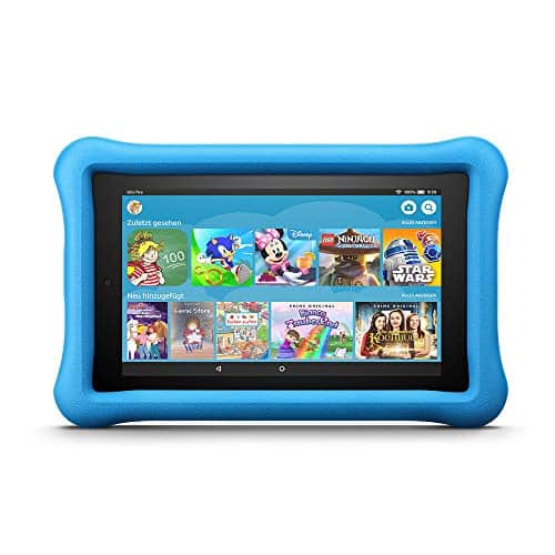 Fire 7 Kids Edition-Tablet, 17,7 cm (7 Zoll) Display, 16 GB, blaue kindgerechte Hülle (vorherige Generation - 7.)
