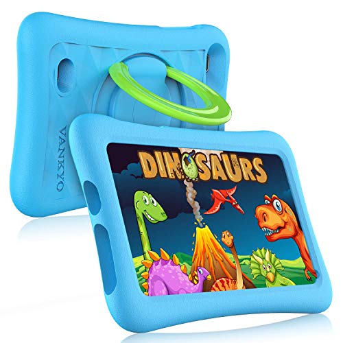 Vankyo Z1 Tablet für Kinder 7 Zoll Kinder Tablet mit Kindersicherungsmodus, 32 GB Speicherraum, Android 8.1, Dual 2Mp Kamera, Blau Hülle, 7 Zoll Kinder Tablet für Jungen