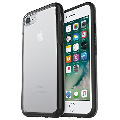 OtterBox Symmetry Clear hoch-transparente sturzsichere Schutzhülle für iPhone 7, Schwarz Crystal