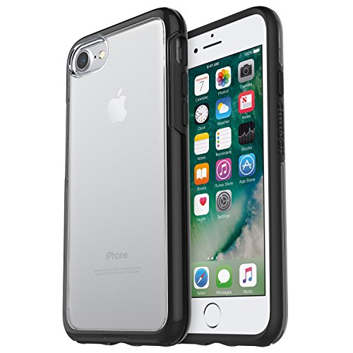 OtterBox Symmetry Clear hoch-transparente sturzsichere Schutzhülle für iPhone 7 / 8, schwarz crystal