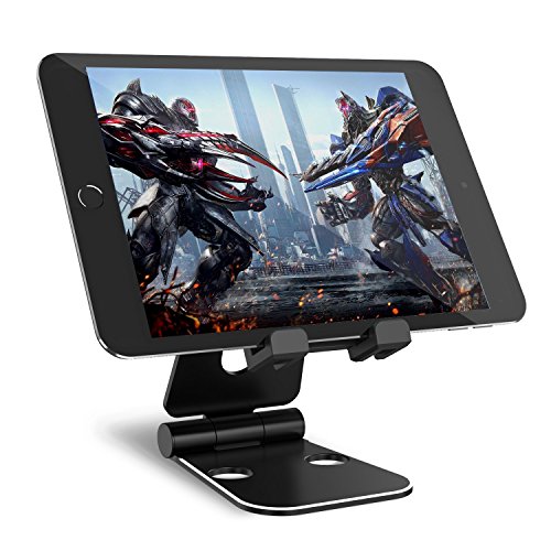 Tablet Halterung Syncwire iPad Ständer - Verstellbarer 2*270-Grad Handy Tisch Stand für iPad Pro 12.9''/10.5''/9.7'' Air Mini, iPhone X 8/7/6s/6 Plus, Samsung Galaxy Tab A/S2/S3/E/E Lite/S8/Note 8, Huawei P10/Mate 10, Kindle - Schwarz