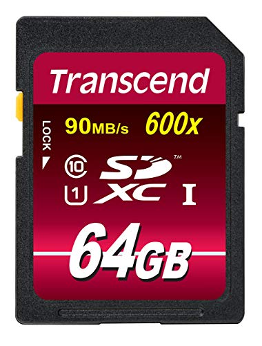 Transcend Ultimate-Speed SDXC Class 10 UHS-1 64GB Speicherkarte (bis 90MB/s Lesen, 600x) [Amazon frustfreie Verpackung]