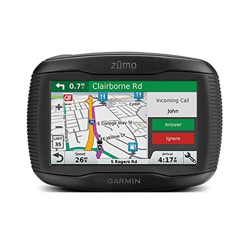Garmin zumo 395LM EU Motorrad Navigationsgerät, Europa Karte, lebenslange Kartenupdates, Routenfunktionen, Sicherheitshinweise, 4,3 Zoll (10,9 cm) Touchscreendisplay, 0753759160333