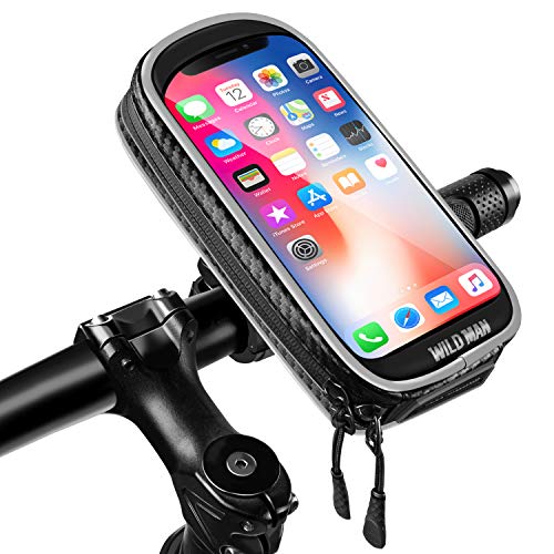 ENONEO Fahrrad Handyhalterung Wasserdicht Universal Motorrad-Halterungen mit Empfindlicher Touchscreen Handyhalter Fahrrad (Für Telefone unter 6,7 Zoll)