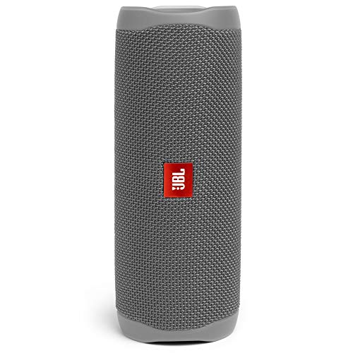 JBL Flip 5 Bluetooth Box - Grau – Wasserdichter, portabler Lautsprecher mit umwerfendem Sound – Bis zu 12 Stunden kabellos Musik abspielen