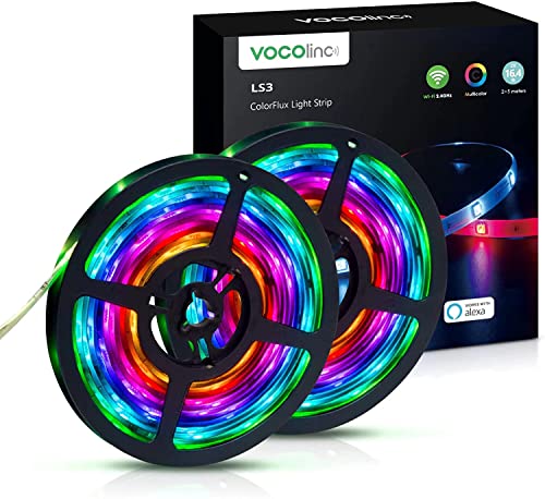 VOCOlinc Smart LightStrip LS3 ColorFlux LED Strip | Die VOCOlinc LED Streifen bieten eine Palette von 16 Millionen warmen und kalten Farben | Band verfügbar als 5m oder 10m LED Strip