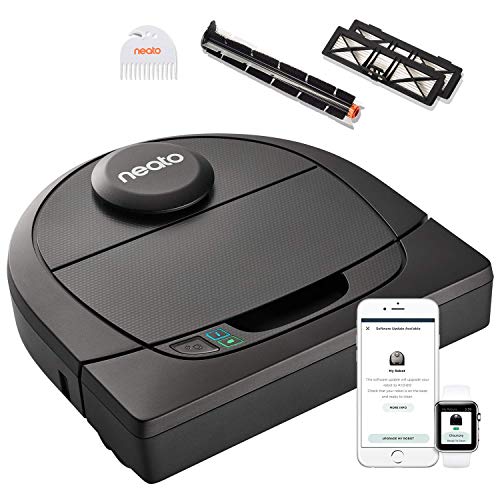 Neato Robotics D450 945-0343 Saugroboter Exklusive Tier Edition, Intelligenter Staubsauger-Roboter mit Ladestation, Wi-Fi und App, Roboterstaubsauger kompatibel mit Alexa