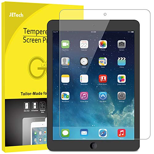 JETech Schutzfolie für Apple iPad (9,7-Zoll, 2018/2017 Modell), iPad Air 1, iPad Air 2, iPad Pro 9,7-Zoll, Gehärtetem Glas panzerglas Displayschutzfolie