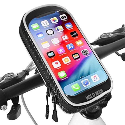 Fahrrad Handyhalterung Wasserdicht Universal Motorrad-Halterungen mit Empfindlicher Touchscreen Handyhalter Fahrrad für iPhone (Handy Bis zu 6,3 Zoll)