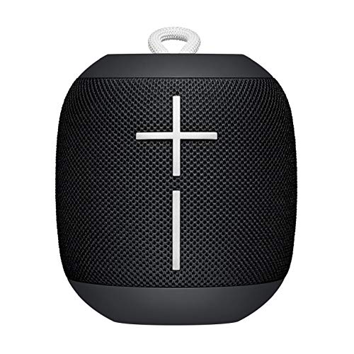 Ultimate Ears Wonderboom Tragbarer drahtloser Bluetooth-Lautsprecher, 360° Surround Sound, Wasserdicht, 2 Lautsprecheranschlüsse für kraftvollen Sound, 10 Stunden Akku - Schwarz