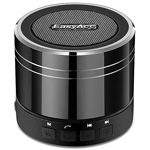 EasyAcc Mini Portable Bluetooth 4.0 Lautsprecher Speaker mit Multifunktions (FM Radio, 3,5 mm Audio, Micro SD Karte Slot, Mikrofon) Schwarz