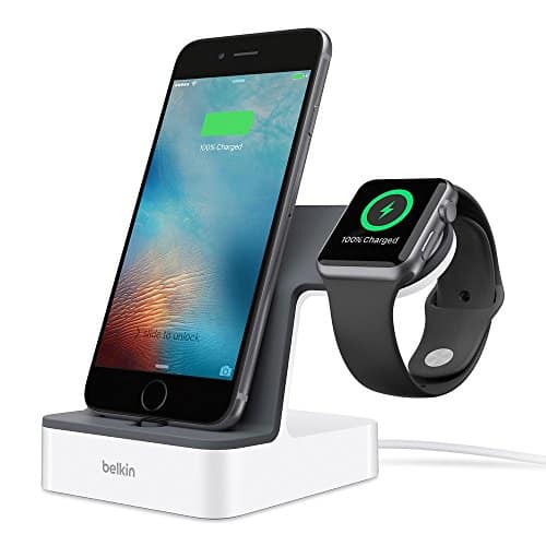 Belkin PowerHouse Ladestation (geeignet für iPhone XS, XS Max, XR, X, 8/8 Plus und andere Modelle, Apple Watch Series 4, 3, 2, 1)