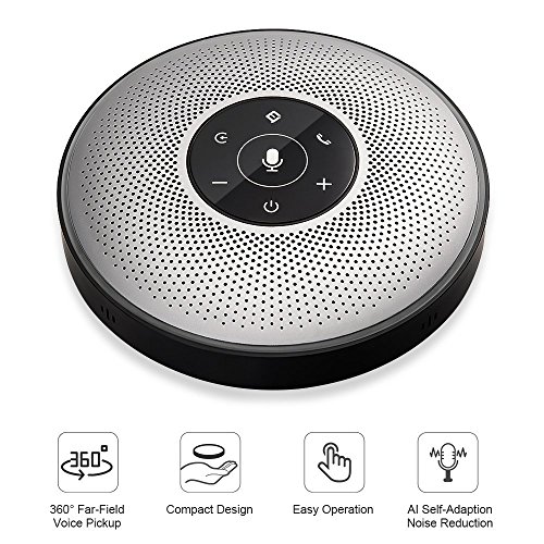 Bluetooth Freisprecheinrichtung - Konferenztelefon eMeet OfficeCore M2 Wireless Konferenz Lautsprecher 8M Weitfeld Freisprecheinrichtung Spracherkennung 360 ° Conferencing System Telekonferenz