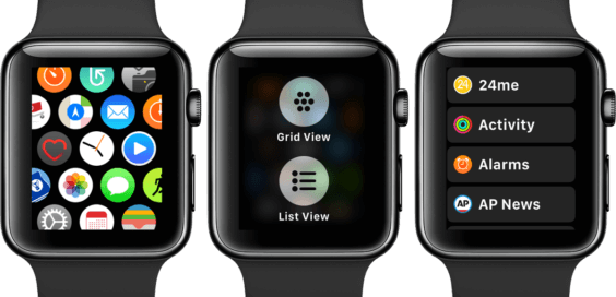 watchOS 4 bietet Listenform von Apps
