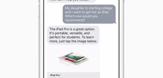 Apple Business Chat (iMessage)