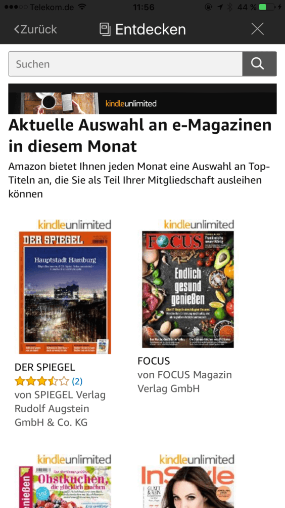 e-Magazine in Kindle Unlimited - Screenshot