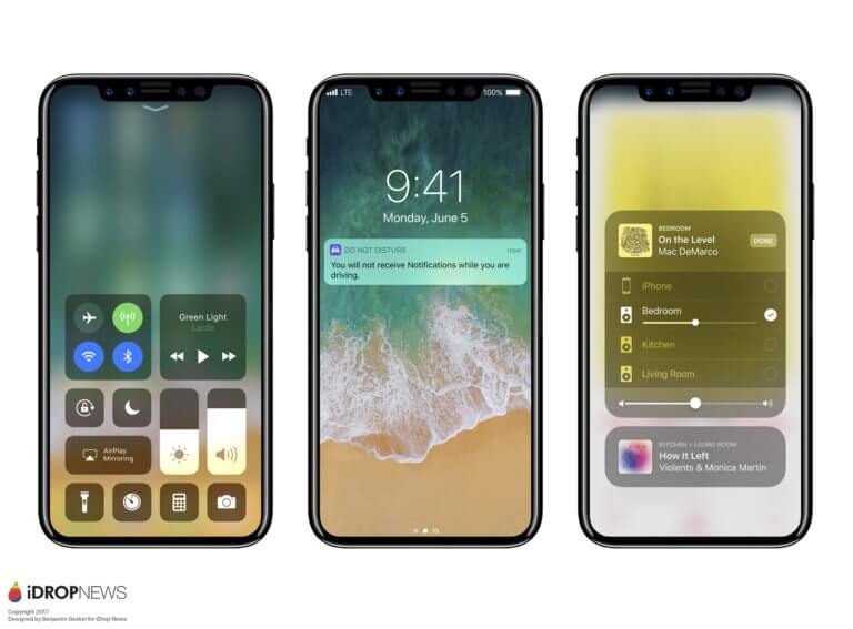 iPhone 8 Rendering mit iOS 11 / iDROPNEWS