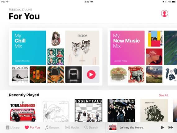 Apple Music My Chill Mix Playlist in iOS 11
