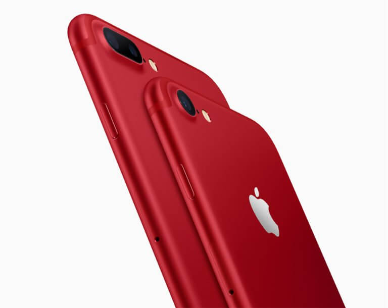 iPhone 7 und iPhone 7 Plus in rot