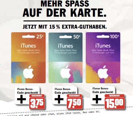 HIT iTunes Karten Aktion