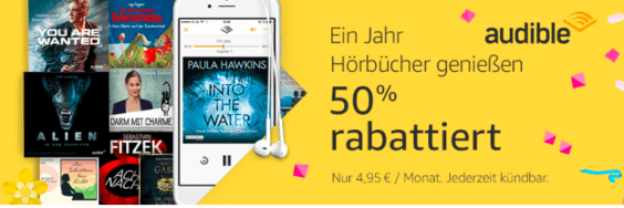 Reminder: Audible weiterhin zum halben Preis