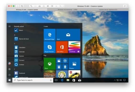 VMware Fusion 10 Benutzeroberfläche | MacRumors