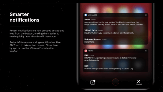 iPhone 8 HomeBar Konzept - Notifications | John Calkins