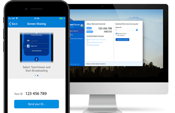 Bildschirmfreigabe mit TeamViewer unter iOS 11