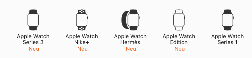 Apple Watch Versionen