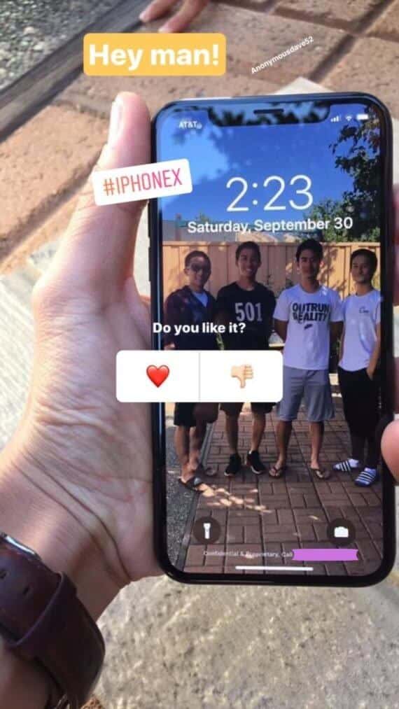 iPhone X zeigt sich in freier Wildbahn | Reddit