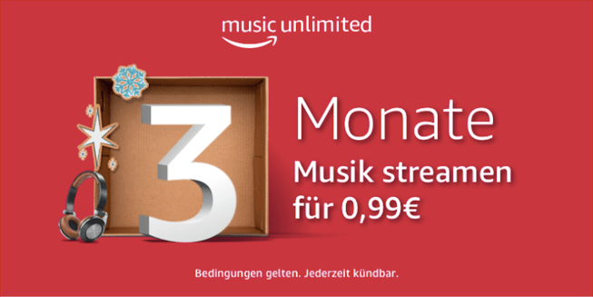 Amazon Music Unlimited Cyber Monday Woche 2017 thumb