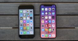 iPhone X neben iPhone 7, von vorne