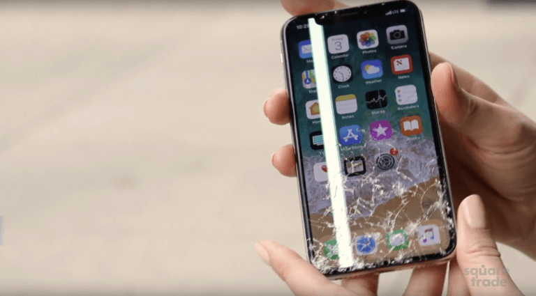 iPhone X nach Drop-Test mit Splitterdisplay | SquareTrade