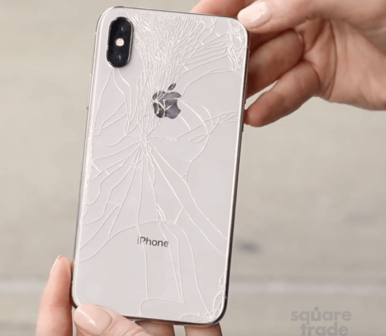 Zersplittertes iPhone X Rückseite | SquareTrade