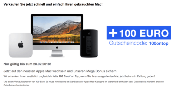 FLIP4NEW: Mac verkaufen und 100 Euro mehr bekommen – Februar-Aktion