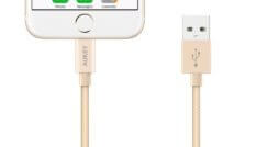 Aukey mfi lightning kabel mit iphone - gold
