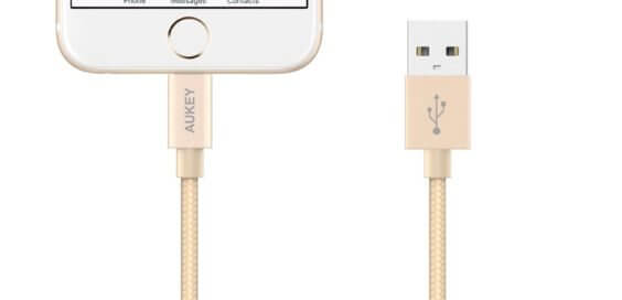 Aukey mfi lightning kabel mit iphone - gold