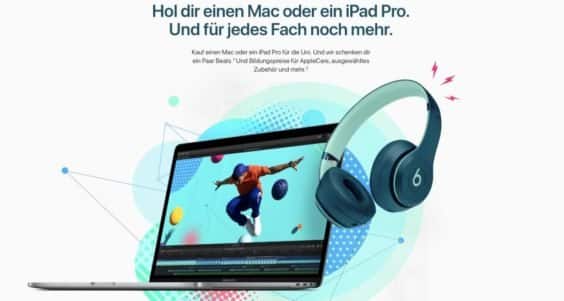Apple Back to School 2018: Gratis Beats mit iPad Pro oder Mac Kauf