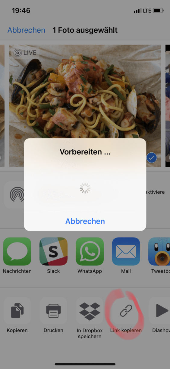 iOS 12 Beta 3 - Fotos teilen via iCloud-Link - Screenshot / WakeUp Media