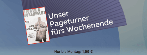 Apple Books im Angebot: Pageturner fürs Wochenende für 1,99 € und lokale Krimiautoren für je 3,99 €