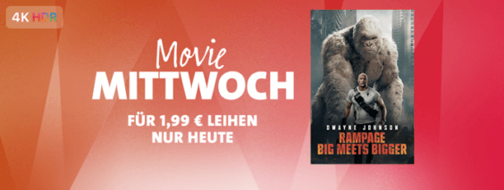 iTunes Movie Mittwoch: „Rampage: Big Meets Bigger“, „Alles Geld der Welt“ und „Schindlers Liste“ reduziert
