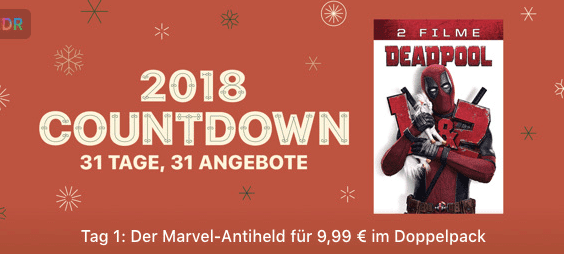 iTUnes 2018 Countdown - Tag 1 Deadpool Thumb