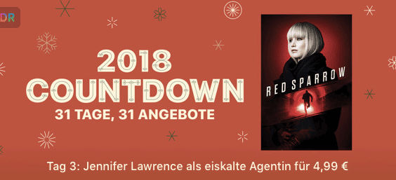 iTunes 2018 Countdown - Tag 3 Red Sparrow Thumb