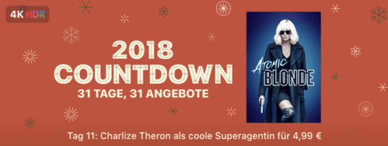 iTunes 2018 Countdown: „Atomic Blonde“ für nur 4,99 Euro!