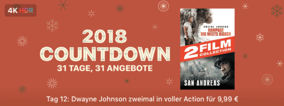 iTunes 2018 Countdown: Dwayne Johnson Bundle für nur 9,99 Euro!
