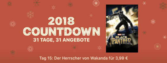 iTunes 2018 Countdown: „Black Panther“ für nur 3,99 Euro!