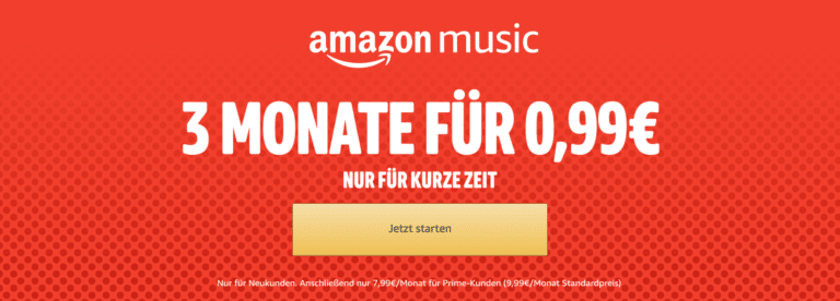 Amazon Music Unlimited 3 Monate für 99 Cent 2018 thumb