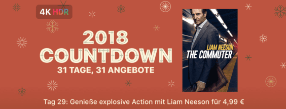iTunes 2018 Countdown: „The Commuter“ für nur 4,99 Euro!