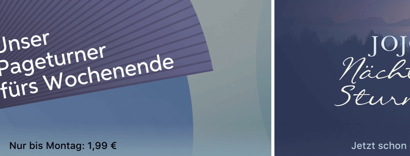Apple Books Pageturner fürs Wochenende KW2/2019
