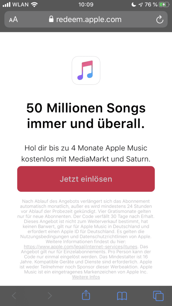 apple music 4 ay ucretsiz mediamarkt